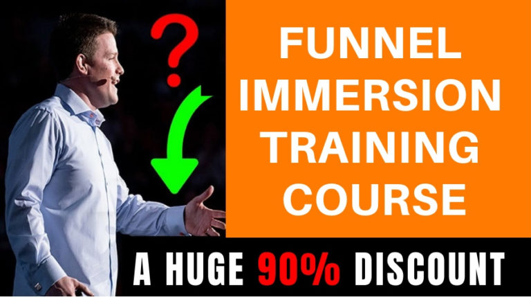 Funnel Immersion Training Course: A HUGE 90% Discount